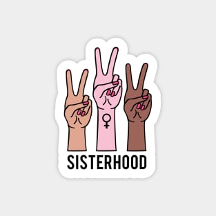 Sisterhood, female hands with peace sign Sticker